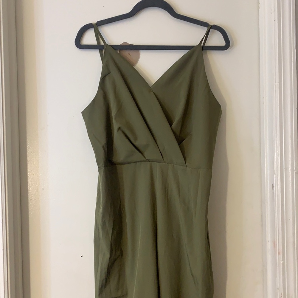 Forest Green Long Romper Jumpsuit